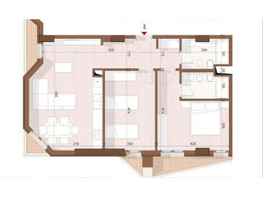 SHITET APARTAMENT 2+1+2+ VERANDE NE SHENGJIN