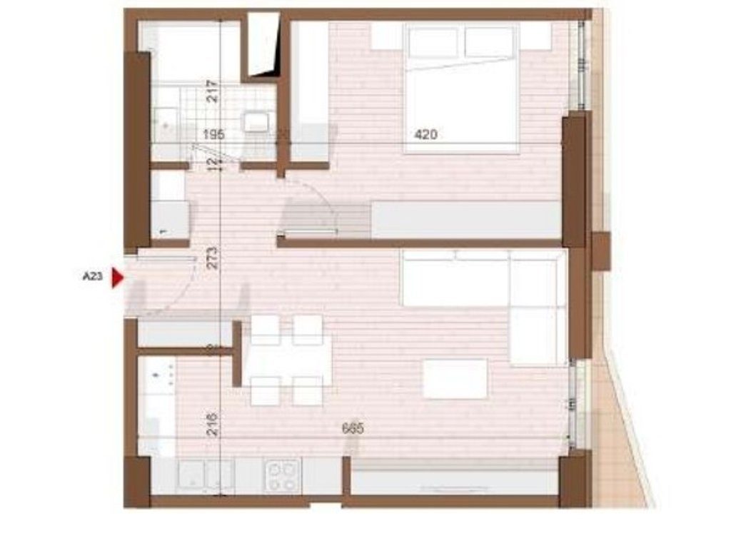 SHITET APARTAMENT 1+1 NE SHENGJIN
