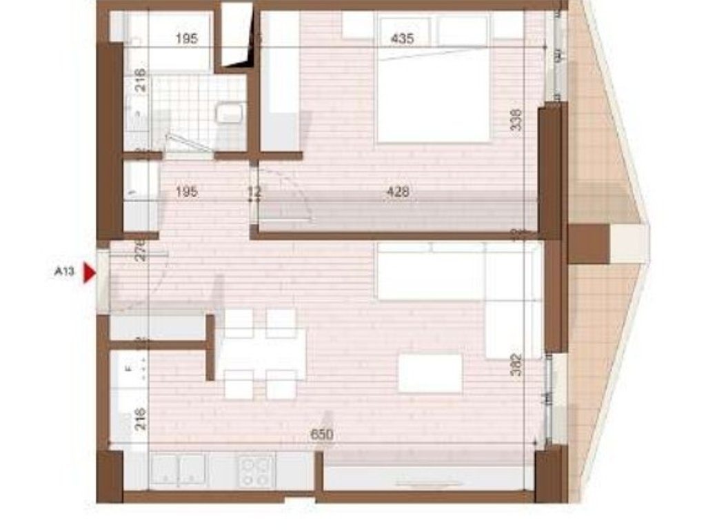SHITET APARTAMENT 1+1 NE SHENGJIN