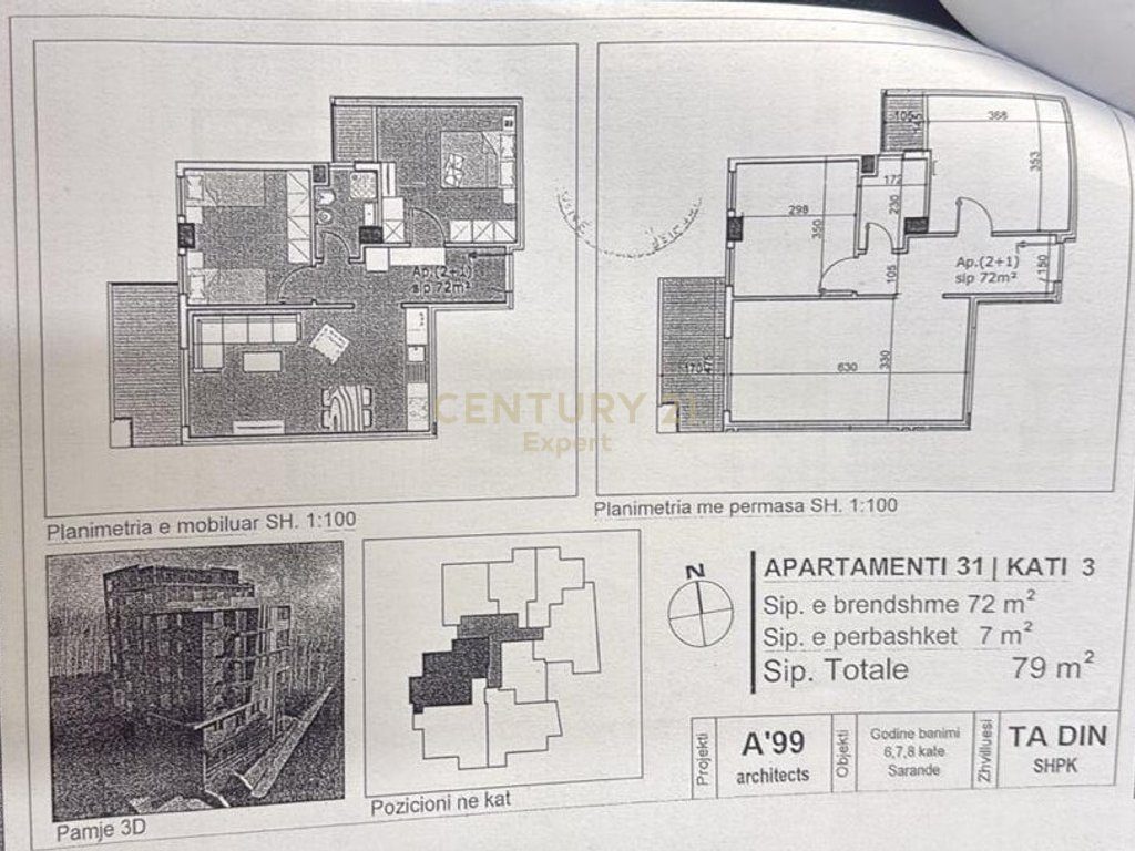SARANDË, SHESIM APARTAMENT 2+1 NË PORTIN E LIMIONIT