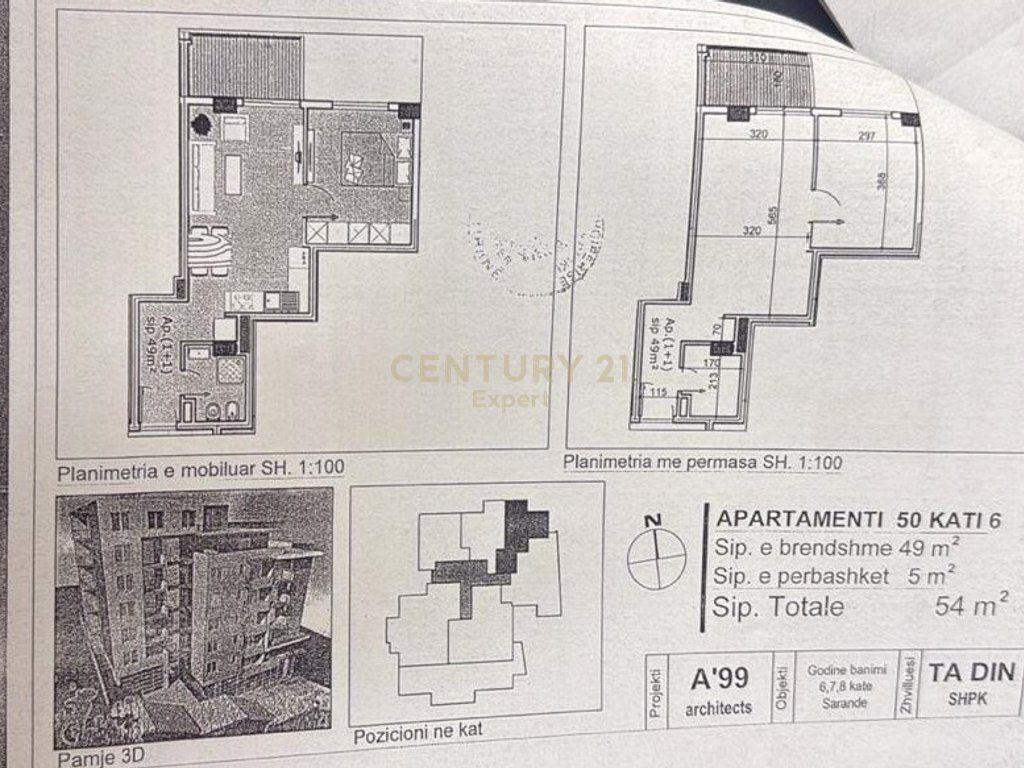 SARANDË, SHESIM APARTAMENT 1+1 NË PORTIN E LIMIONIT