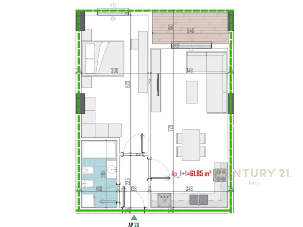APARTAMENT 1+1 PER SHITJE TE ARDEN HILL