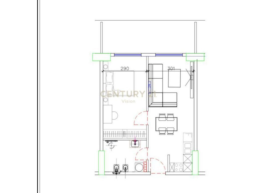 Apartament 1+1 në Shëngjin për Shitje "Prishtina Tower" - 79,670€ | 75.87 m²