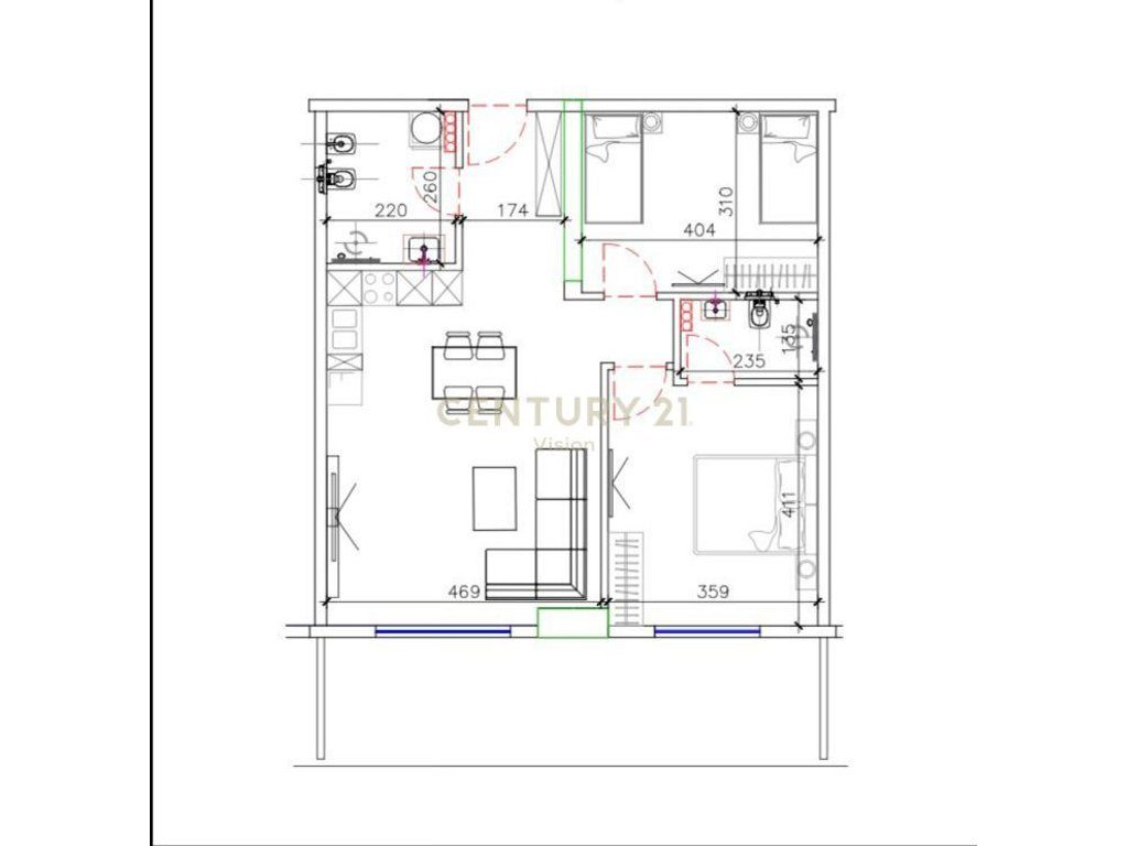Apartament 2+1+2tualete Për Shitje tek "Prishtina Tower" në Shëngjin - 121,000€ | 115.21 m²