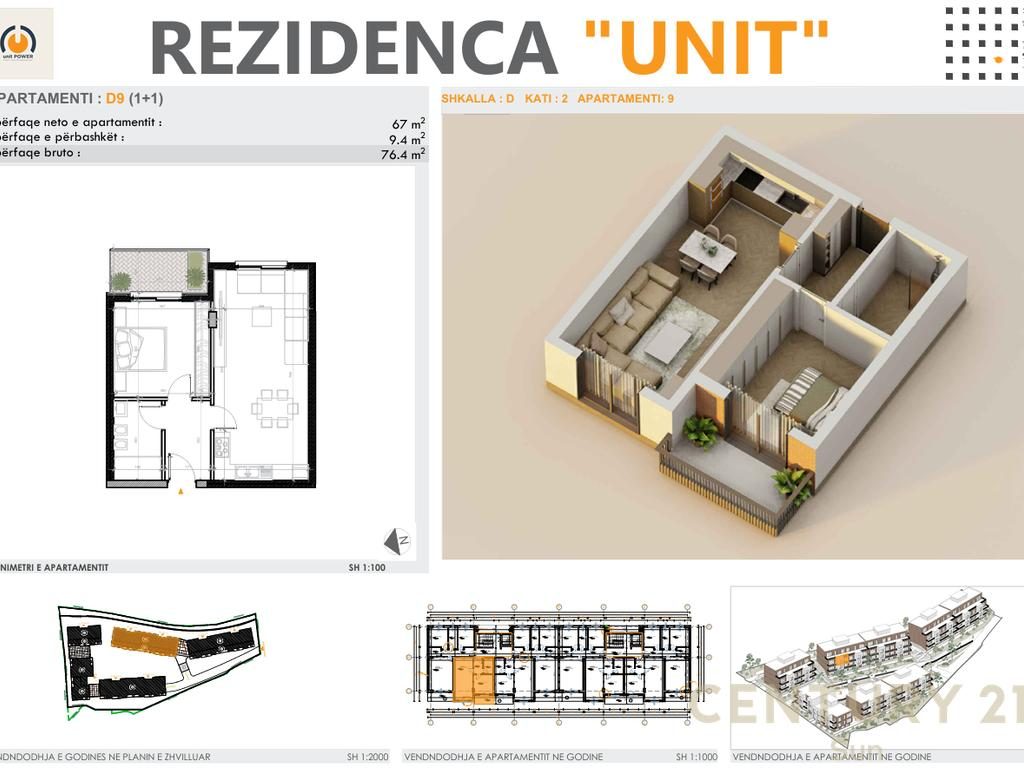SHESIM APARTAMENT 1+1, PRANE TEG!