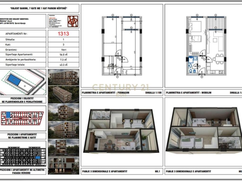 Apartament 1+1 Në Shitje në Qerret, Durrës !
