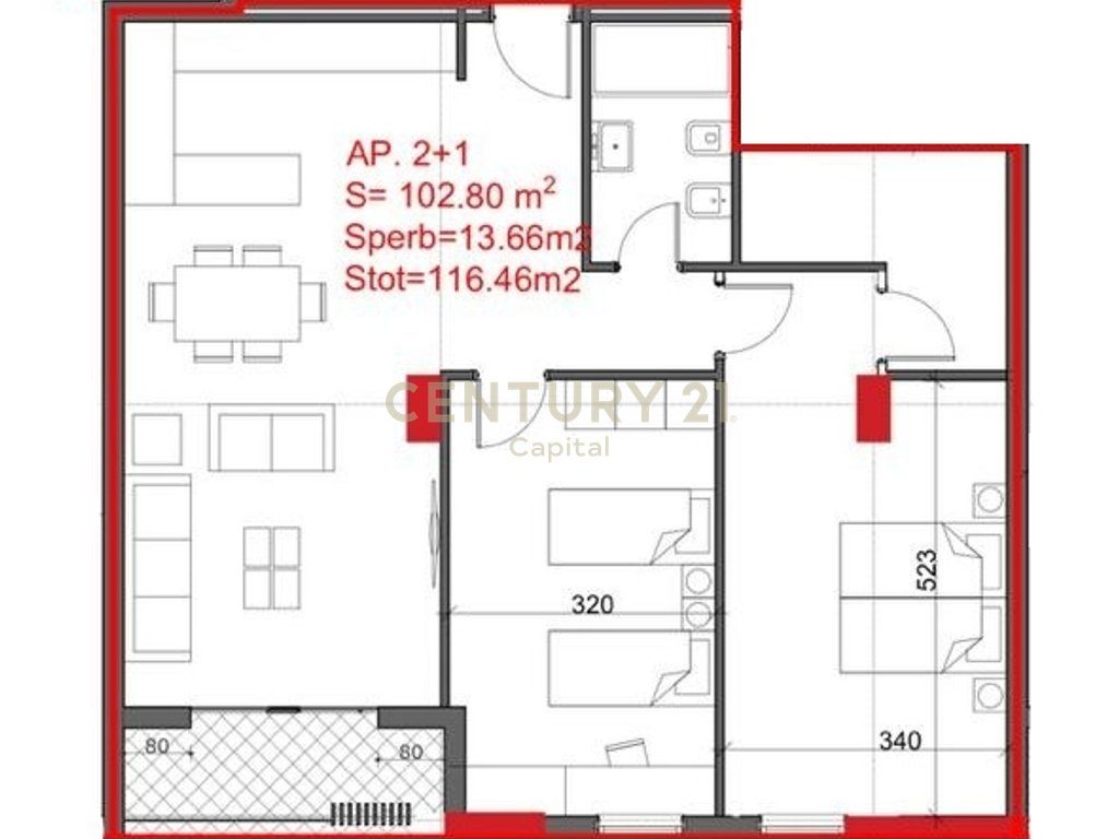Apartament 2+1 Për Shitje te Burgu i Grave, Ali Demi!
