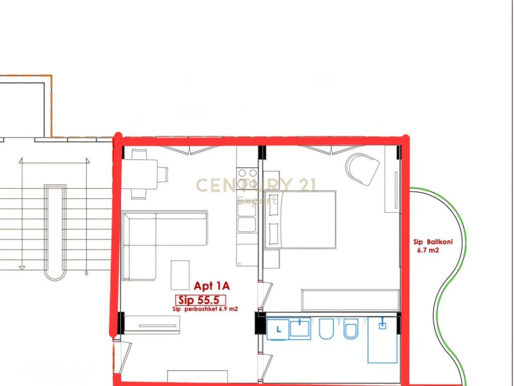 APARTAMENT 1+1+POST PARKIMI PËR SHITJE NË GOLEM