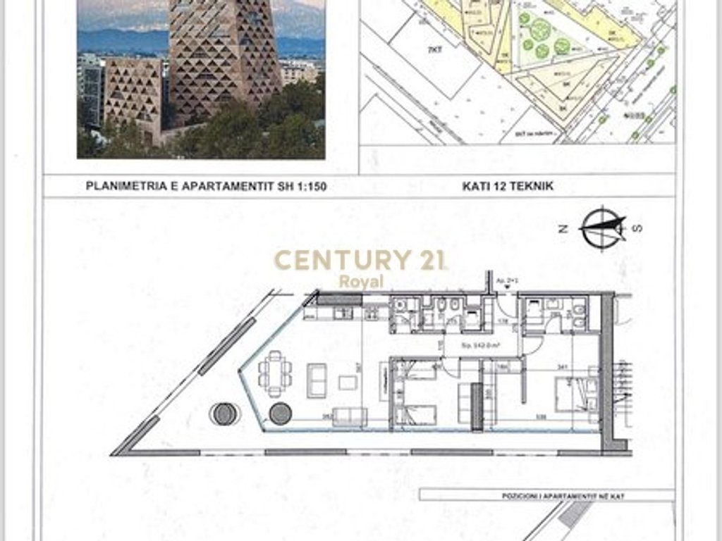 SHITET APARTAMENT 2+1+2 TEK TIRANA TOWER