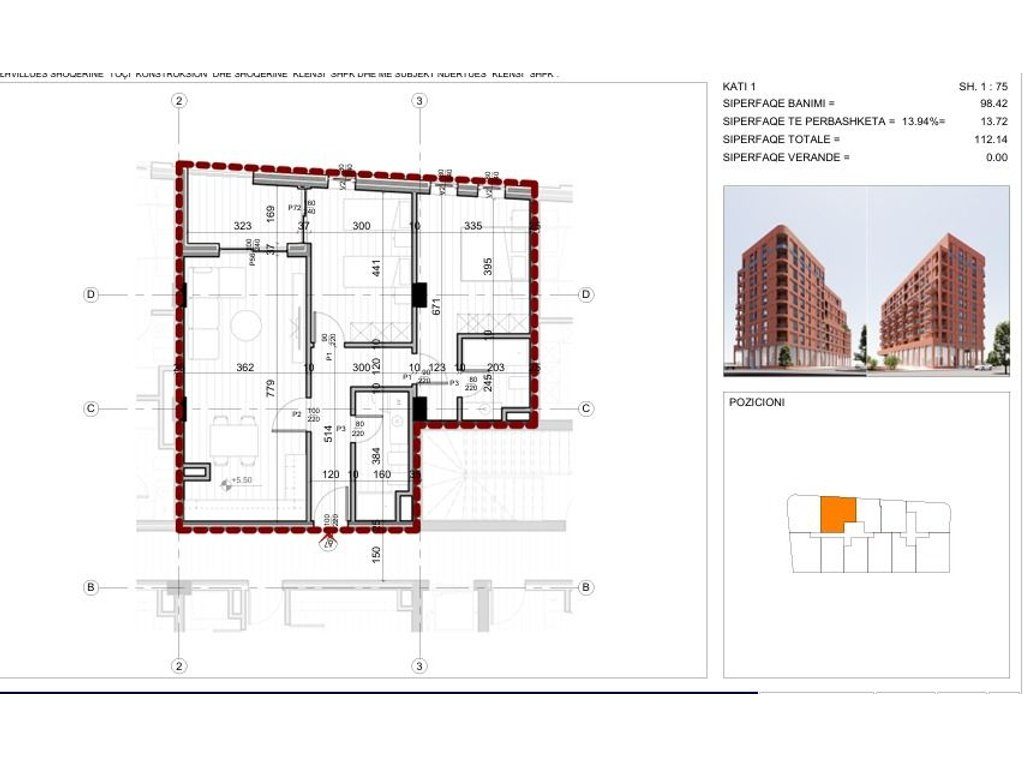 Shitet Apartament 2+1 +2 te 21 Dhjetori – Pranë Inxhinierisë së Ndërtimit