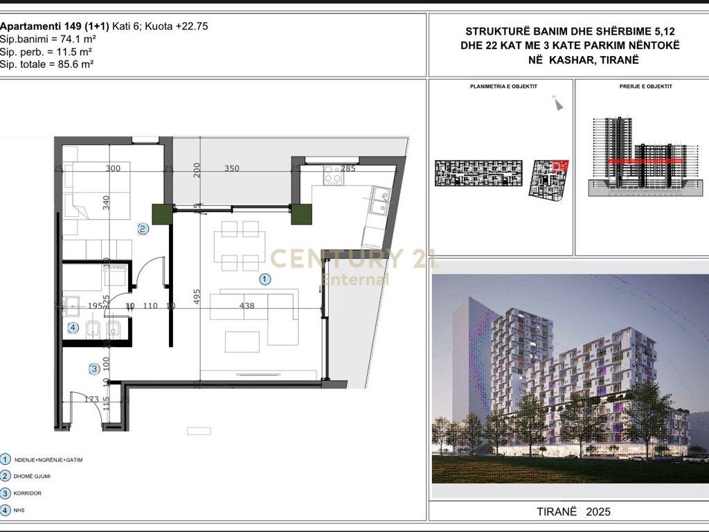 Moa Residence - Shitet 1+1 Prane Casa Italia