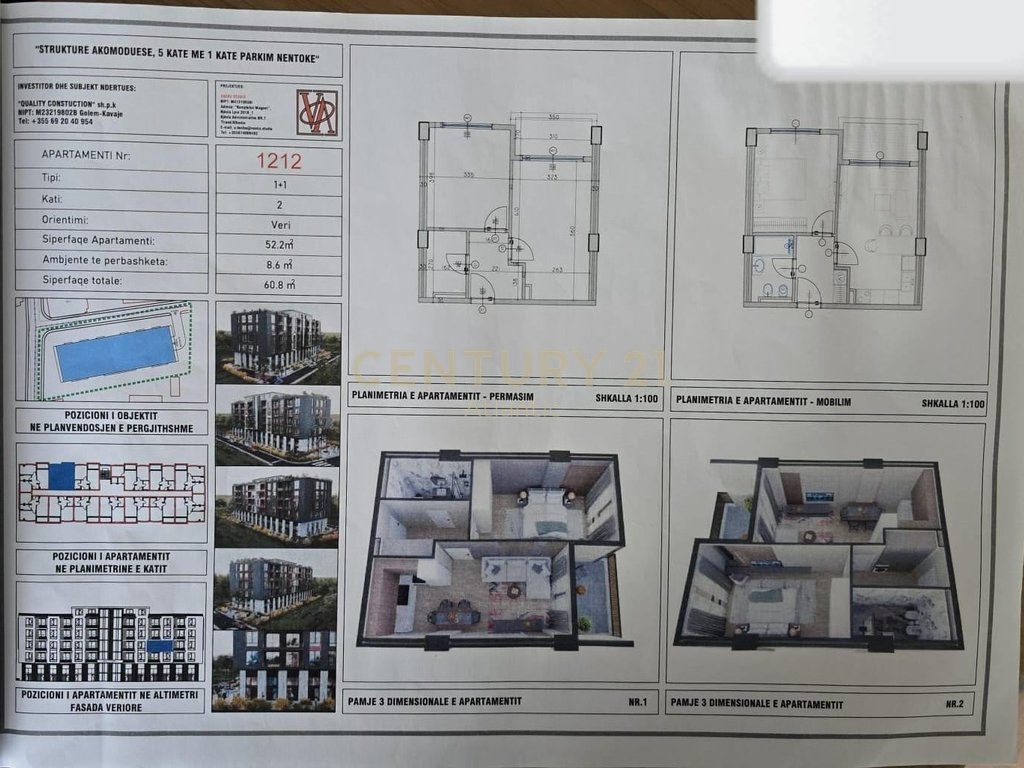 Apartament 1+1 Për Shitje në Golem, Durrës - 79.300€ | 60.8 m²