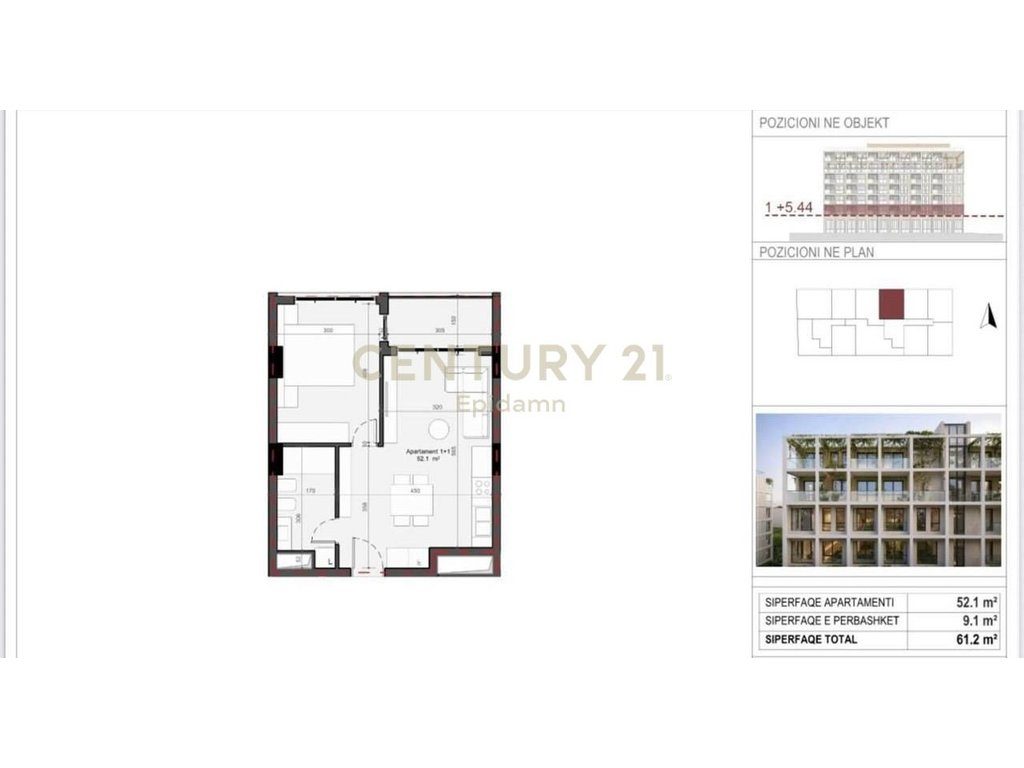 EXCLUSIVE ! Apartament 1+1 për shitje - Rezidenca “Mes Pishave” Mali i Robit !!
