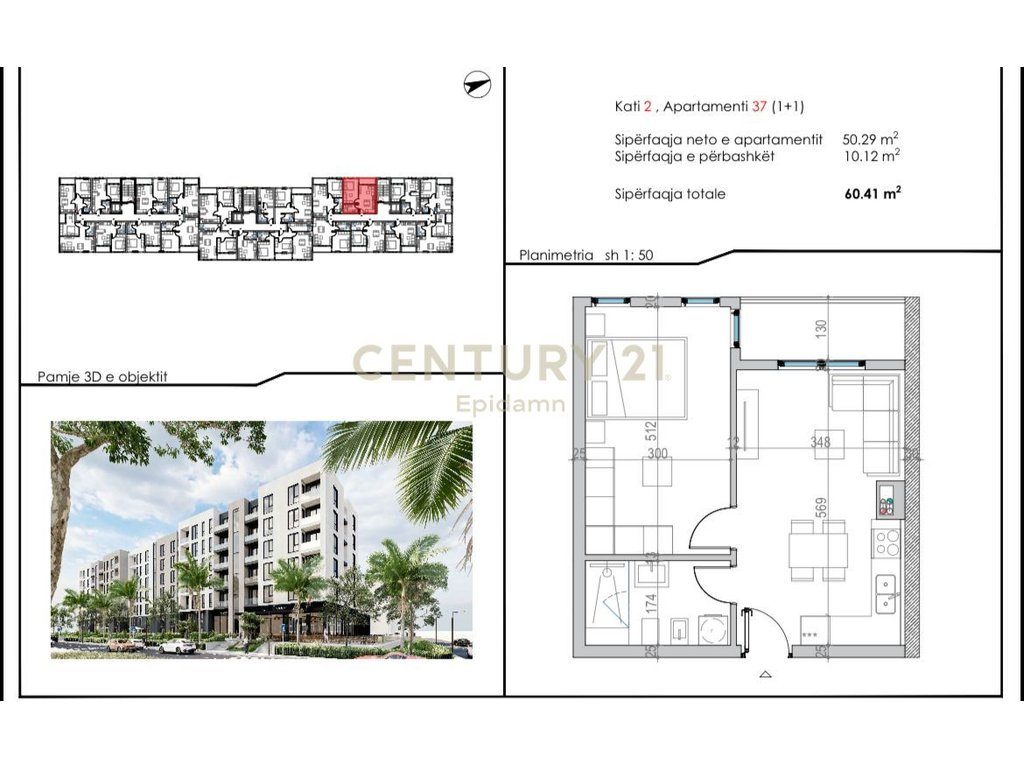 Apartament 1+1 në shitje pranë Malit të Robit