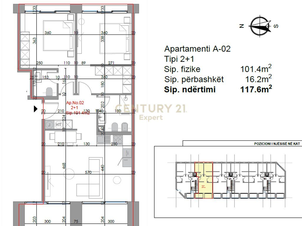 APARTAMENTE 2+1 PER SHITJE, GJIRI I LALZIT !!