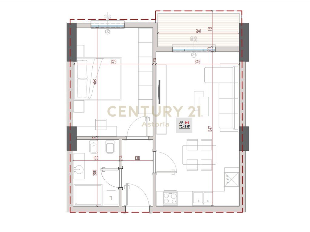 Shitet apartament 1+1 përballë Universitetit Bujqësor, Arborea Residence!