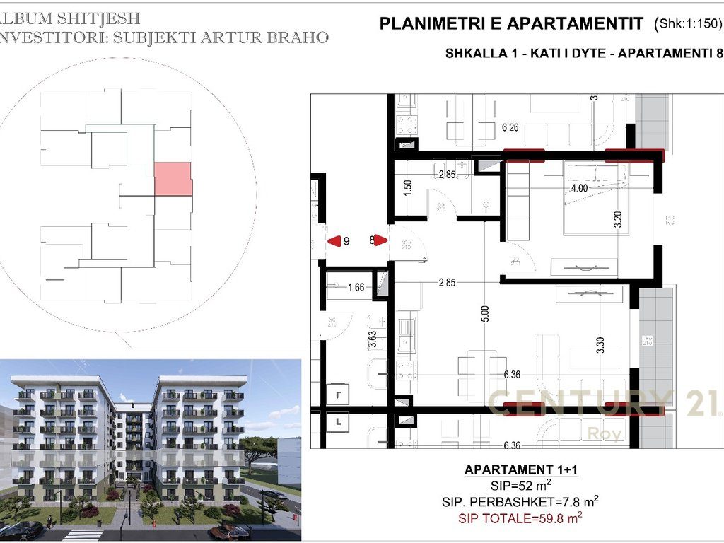 APARTAMENT 1+1 PER SHITJE NE GOLEM! MUNDESI PAGESE ME KESTE!