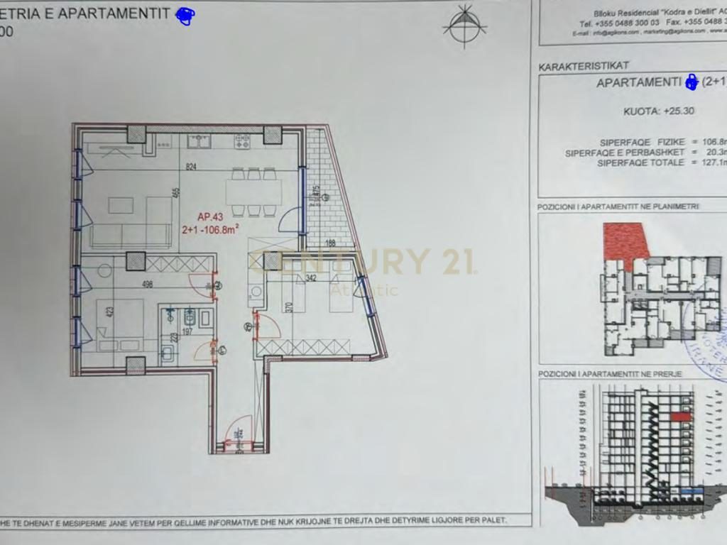 2+1+ballkon për Shitje Mara Residence në Don Bosco, Tiranë - 209,715€ | 127.12 m²