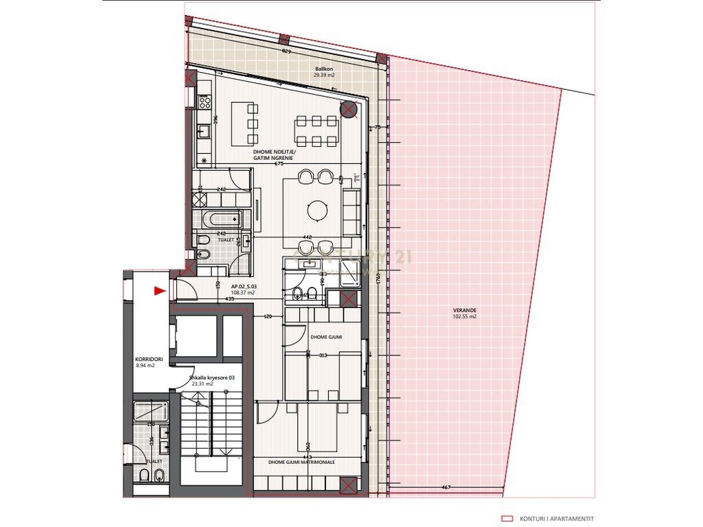Apartament 3+1+Post Parkimi Për Shitje në Vlora Marina !