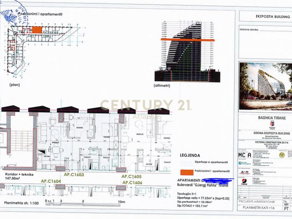 Ish Ekspozita , 2+2 Për Shitje në Ish Ekspozita, Tiranë - 371196€ | 103.11 m²