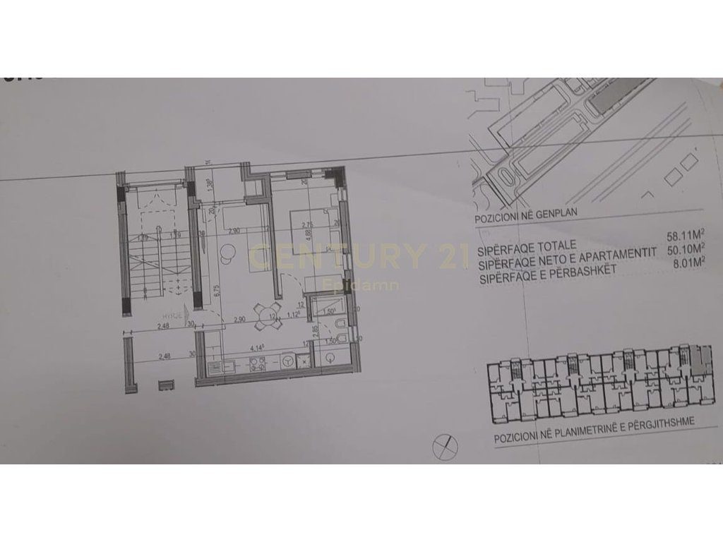 Apartament 1+1 per shitje tek Gjiri  Lalzit !