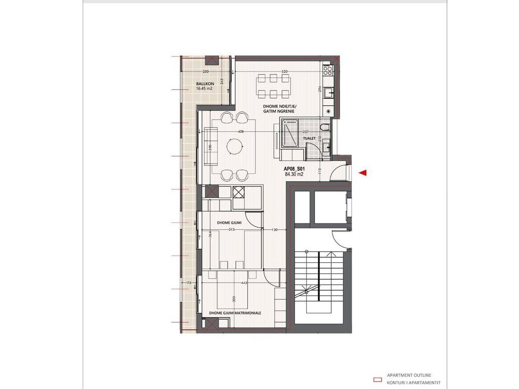 SHITET APARTAMENT 2+1+PARKIM,ME PAMJE DETI, TEK "VLORA MARINA"!