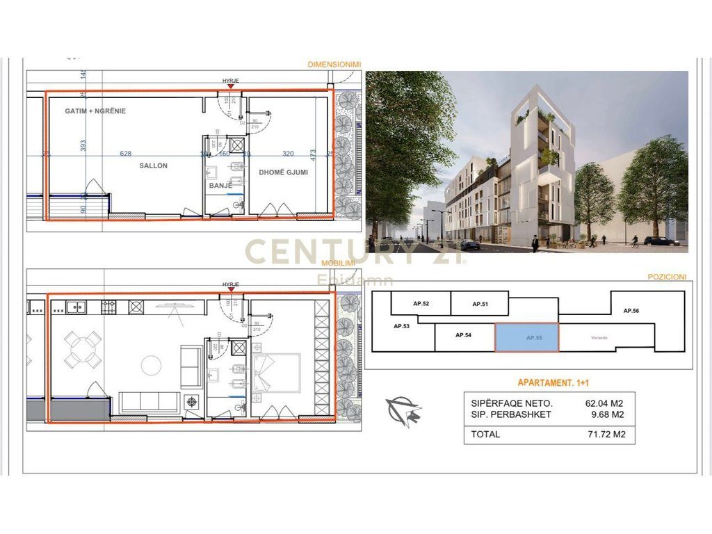Iluminar Residence - Apartament 1+1 për shitje !!