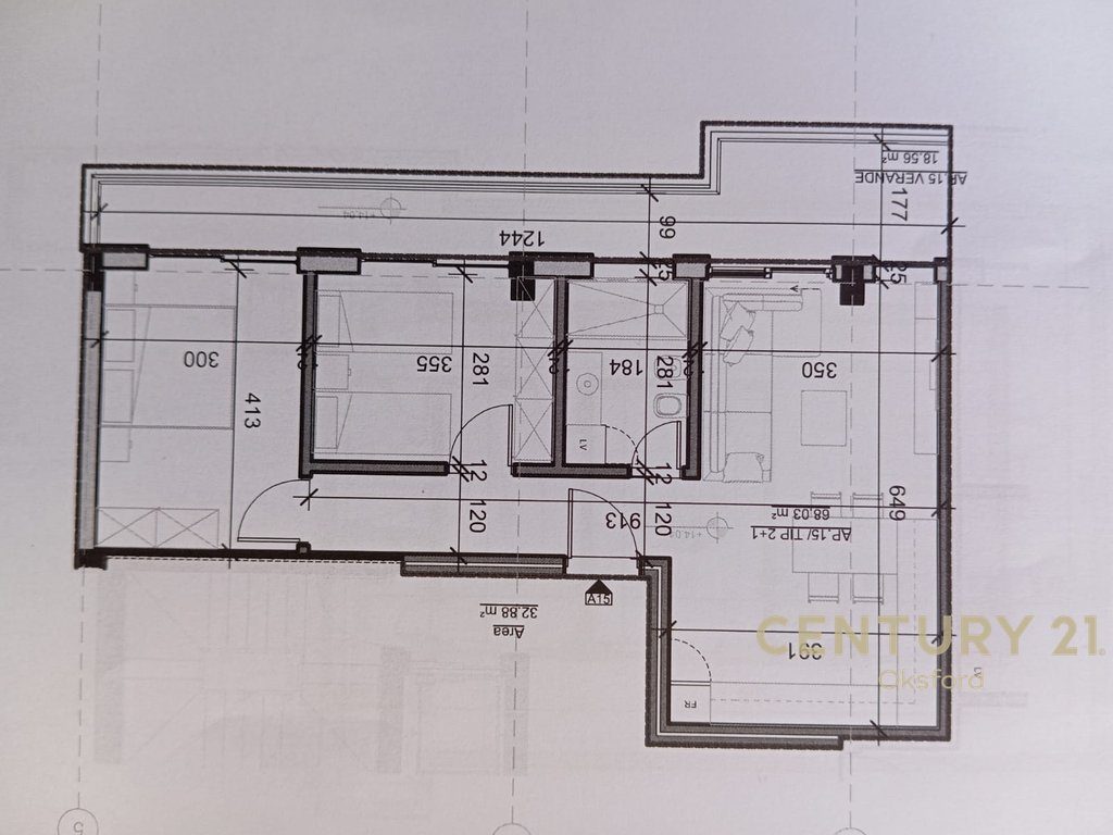 APARTAMENT 2+1 PER SHITJE NE SARANDË