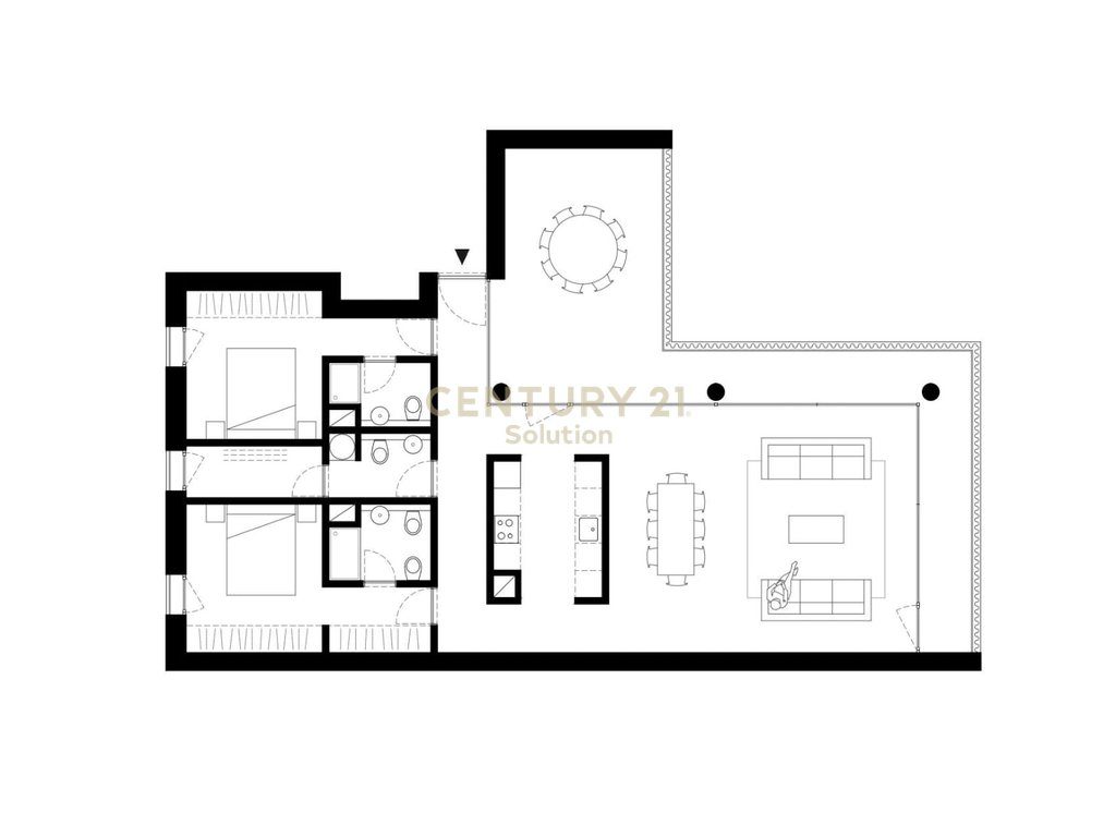 SHITET APARTAMENT 2+1+2 NE REZIDENCEN By Long Hill !!!