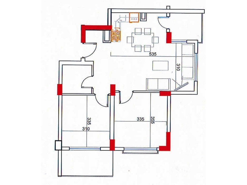 Apartament 2+1 për shitje në Gjirin e Lalzit