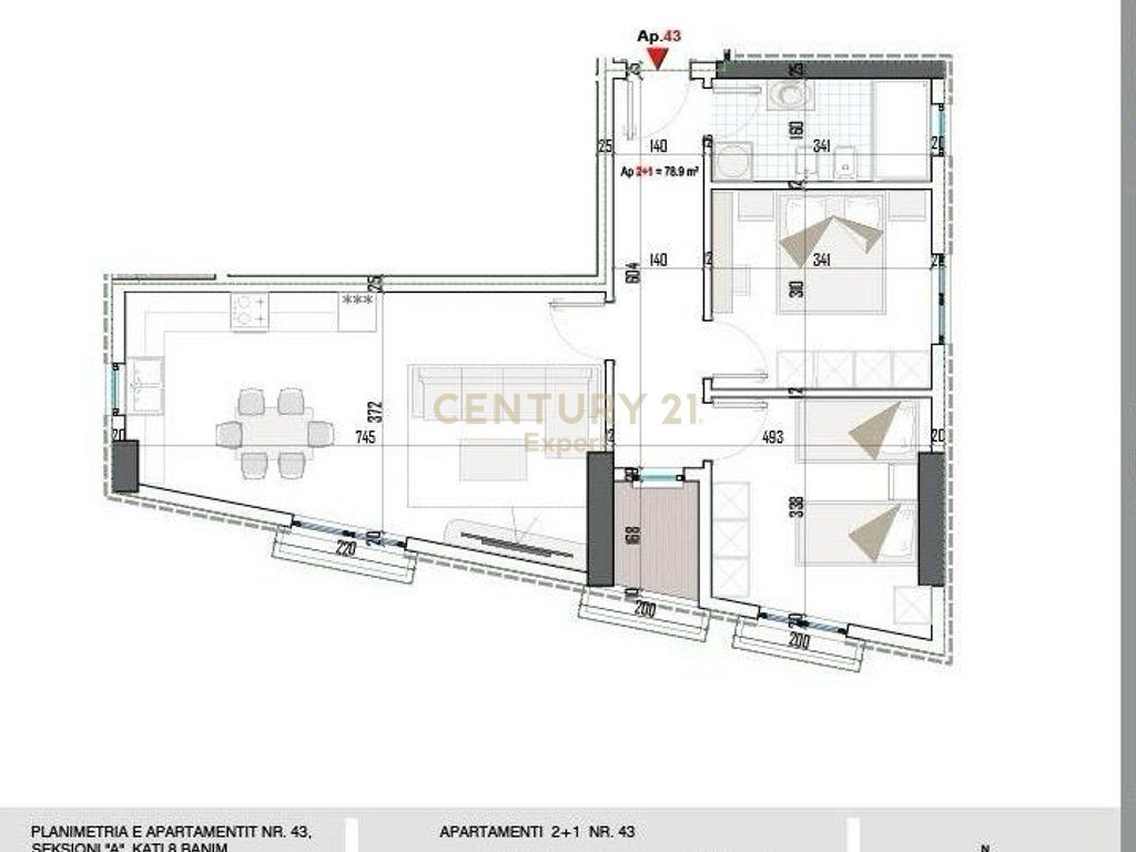 SHITET APARTAMENT 2+1 NE PASKUQAN, PRANE UNAZES SE MADHE
