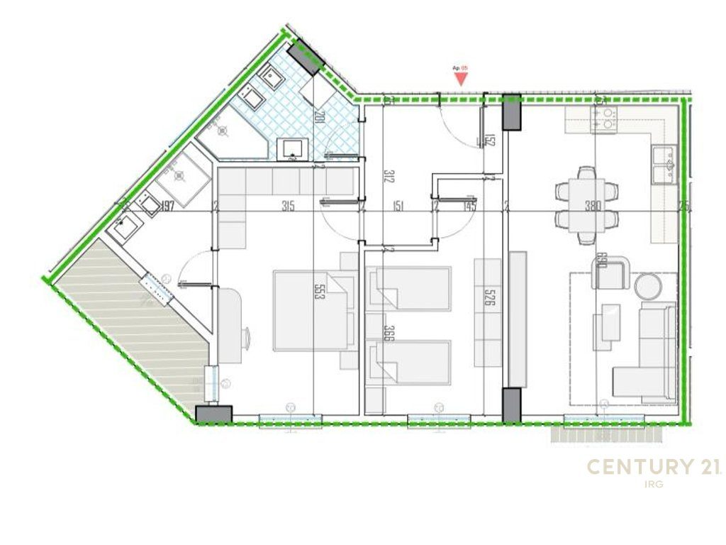 Apartament 2+1+2 në zonën e Paskuqan.