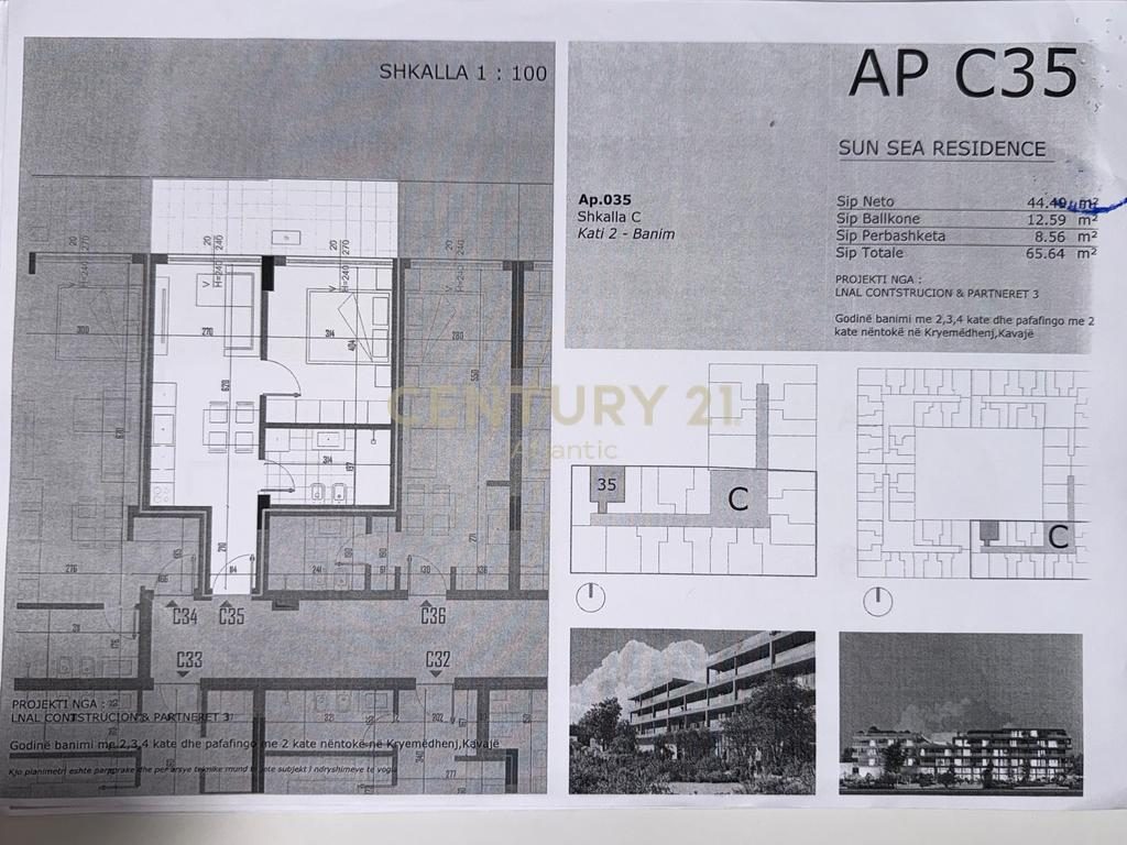 SHITET APARTAMENT 1+1 NE GOLEM SUN SEA REZIDENCE