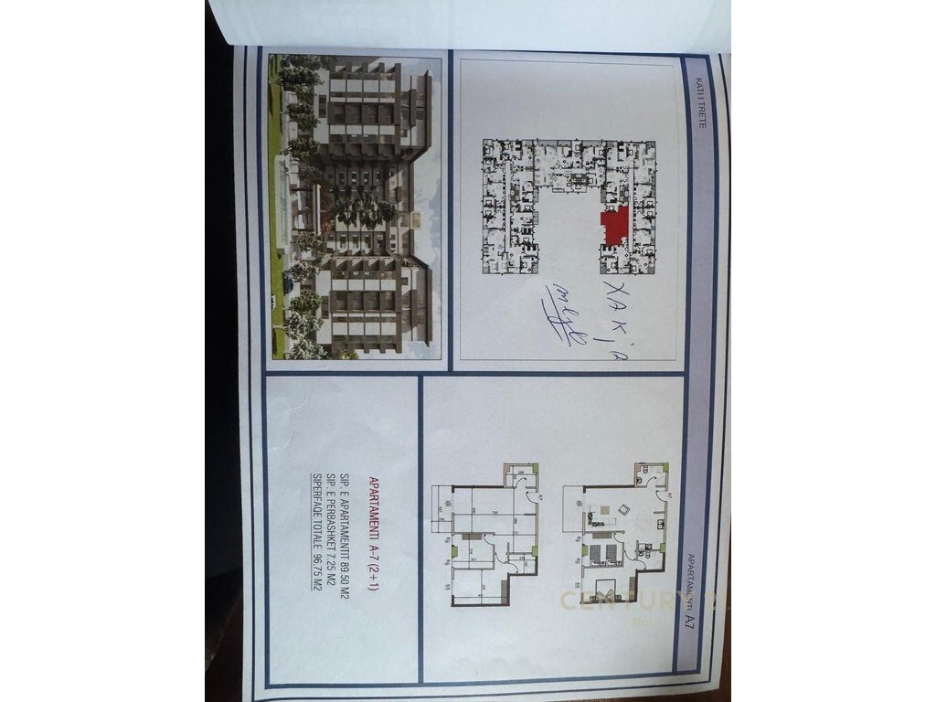 Apartament 2+1+2 për Shitje në Golem
