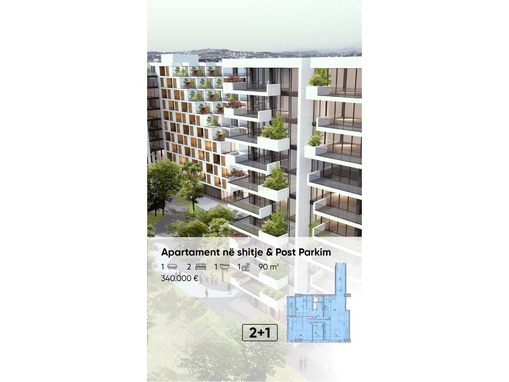 Shitet Apartament 2+1+ Post Parkimi për Shitje në Matrix Resort  – Lungomare, Vlorë