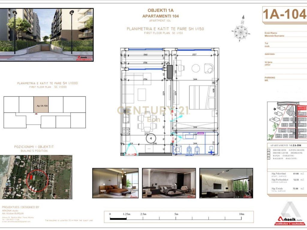 SHITET APARTAMENT 1+1 OBJEKTI PARE 70M NGA DETI TEK LIBURNA REZIDENCE!