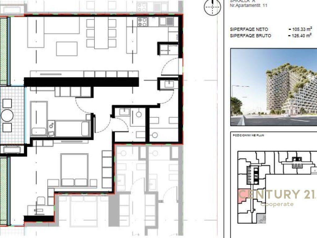 SHESIM APARTAMENT 2+1+2 TE "LION REZIDENCES 2"