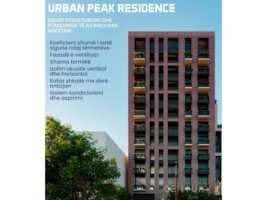 Shitet Apartament 3+1+2+ tualete + verande te Rr. Myslym Shyri – Urban Peak Residence ✨