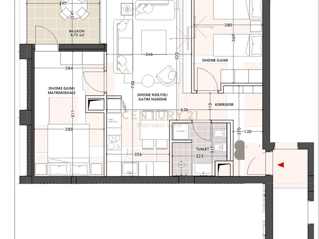 Apartament 2+1  për shitje te Vlora Marine!