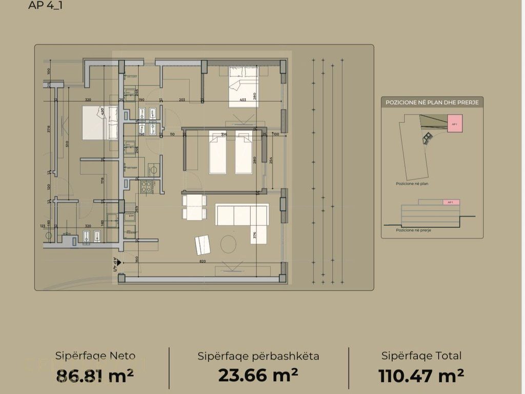Apartament 2+1 në shitje – Mjull-Bathore, Tiranë!