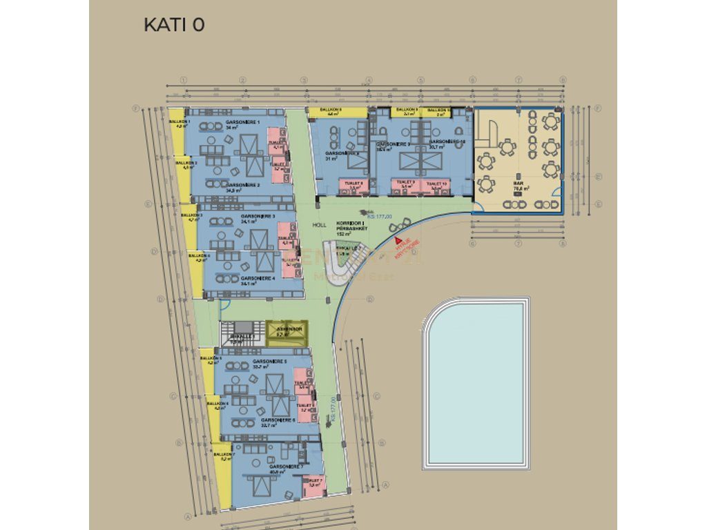 Për Shitje - Apartment 1+1 në SeeHëna Residence