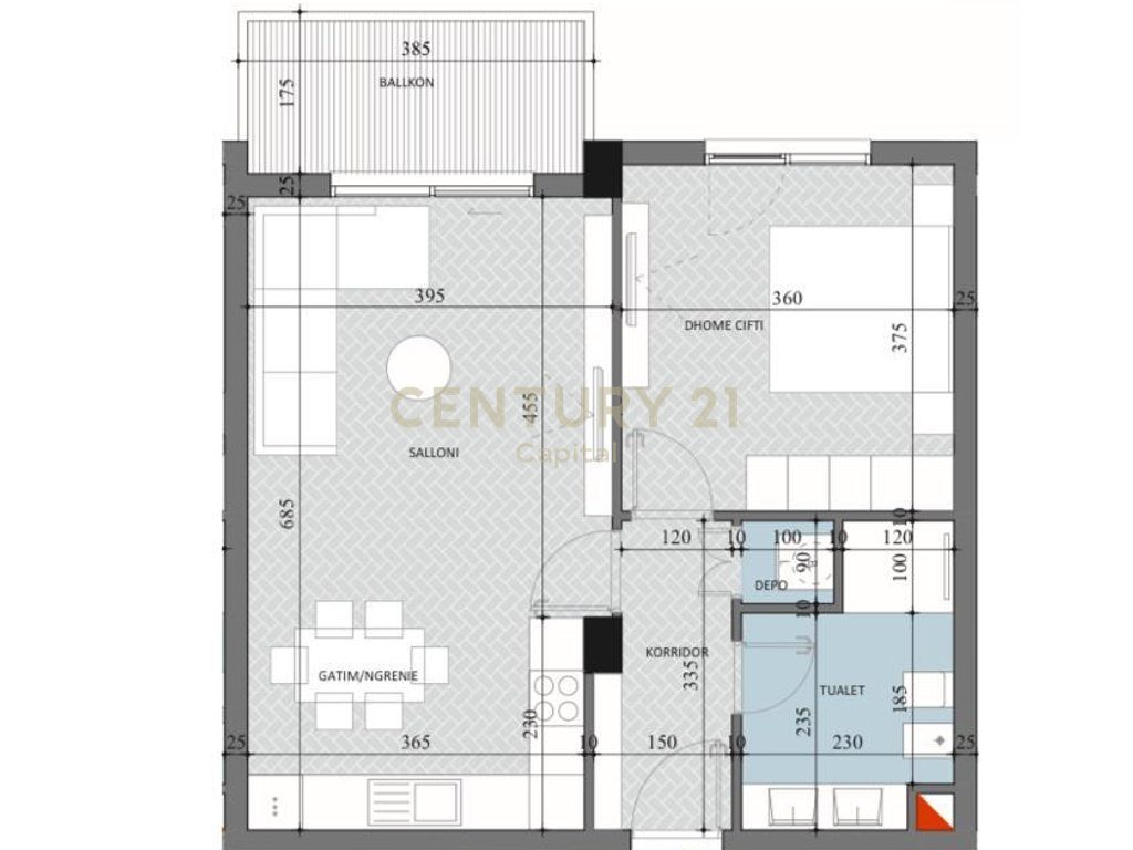 Shesim apartament 1+1 te Diellon 2!