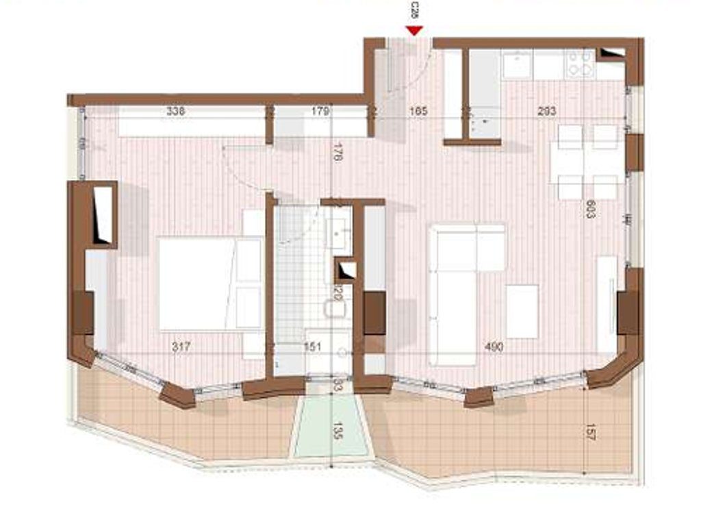 SHITET APARTAMENT 1+1+ VERANDE NE SHENGJIN