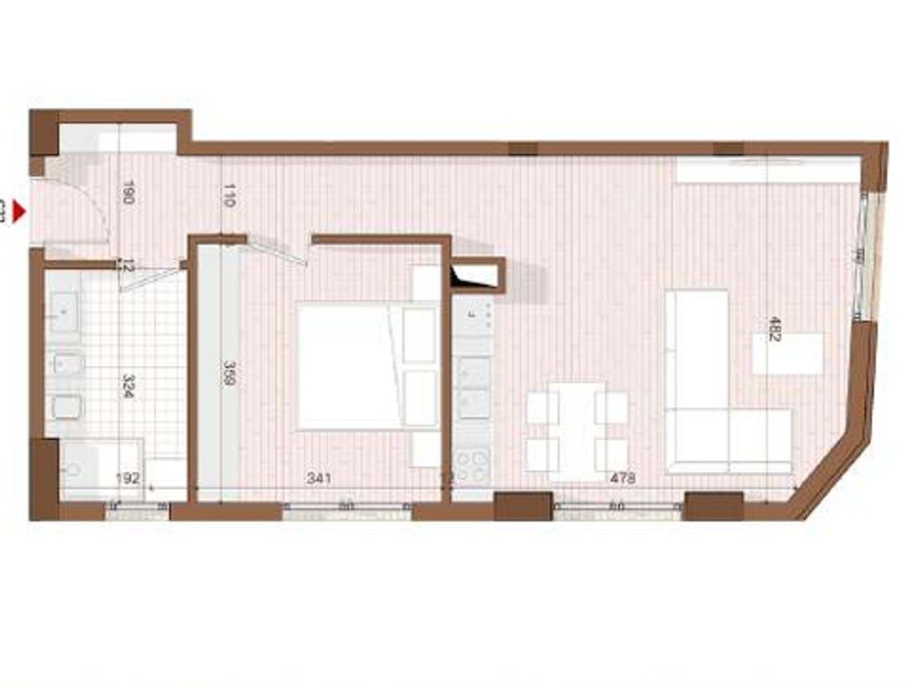 SHITET APARTAMENT 1+1+ VERANDE NE SHENGJIN