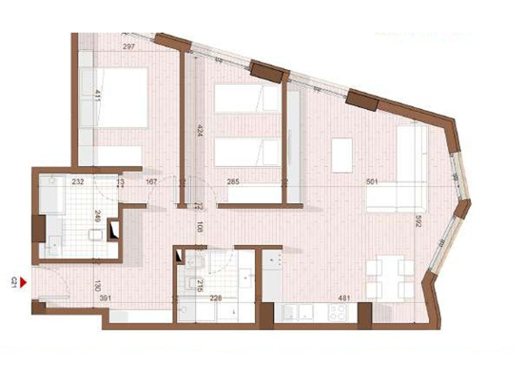SHITET APARTAMENT 2+1+2+ VERANDE NE SHENGJIN