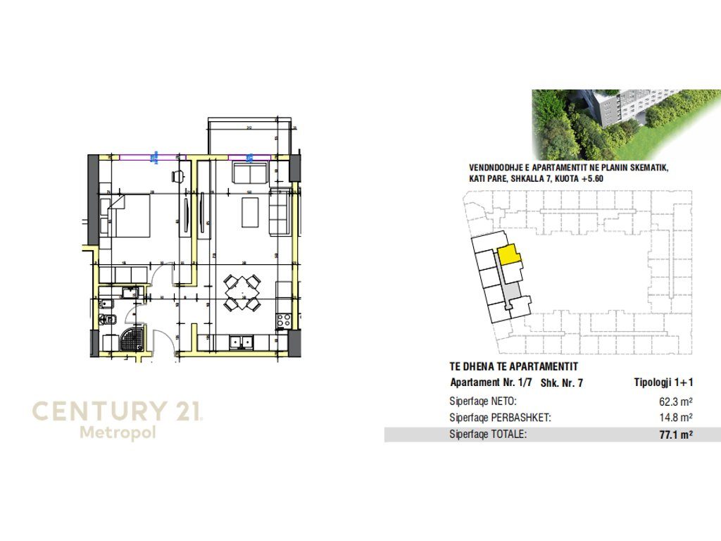 SHES APARTAMENT 1+1 NE OBJEKTIN URBAN GATE -ASTIR!