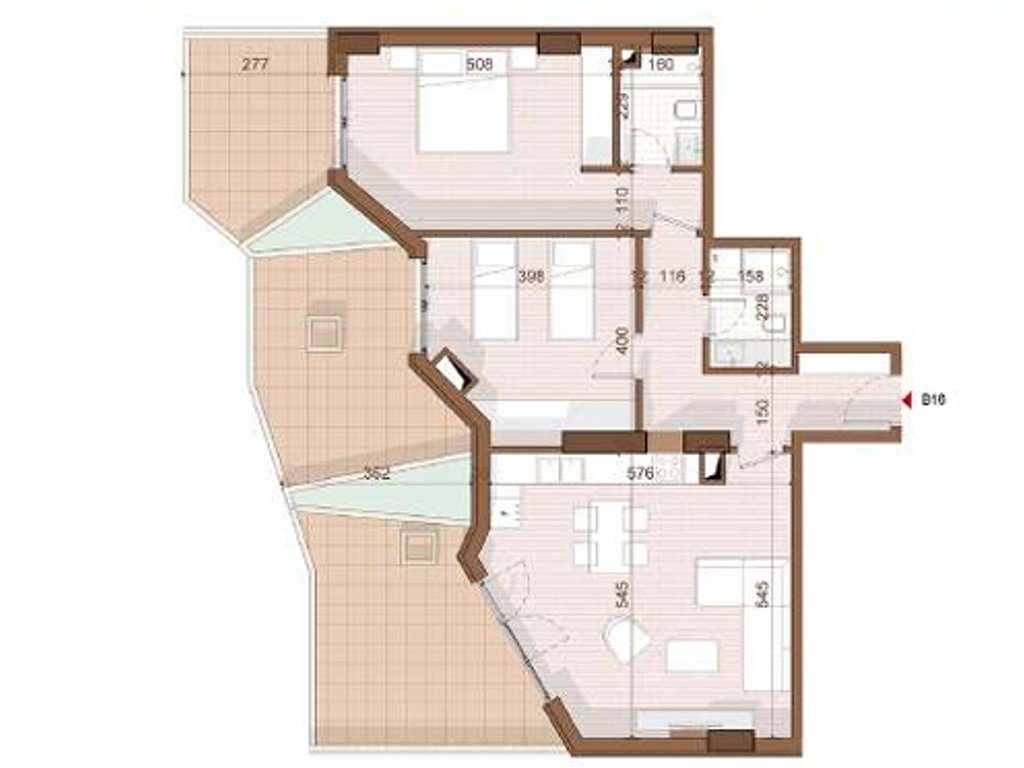 SHITET APARTAMENT 2+1+2+ VERANDE NE SHENGJIN