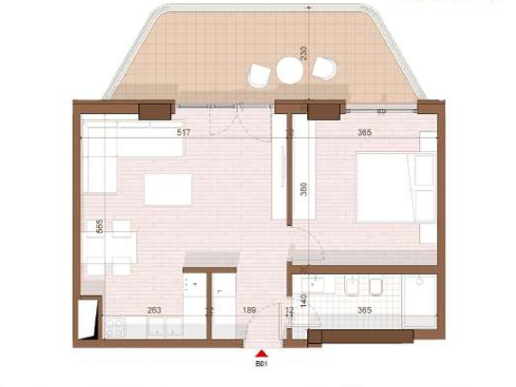 SHITET APARTAMENT 1+1 NE SHENGJIN