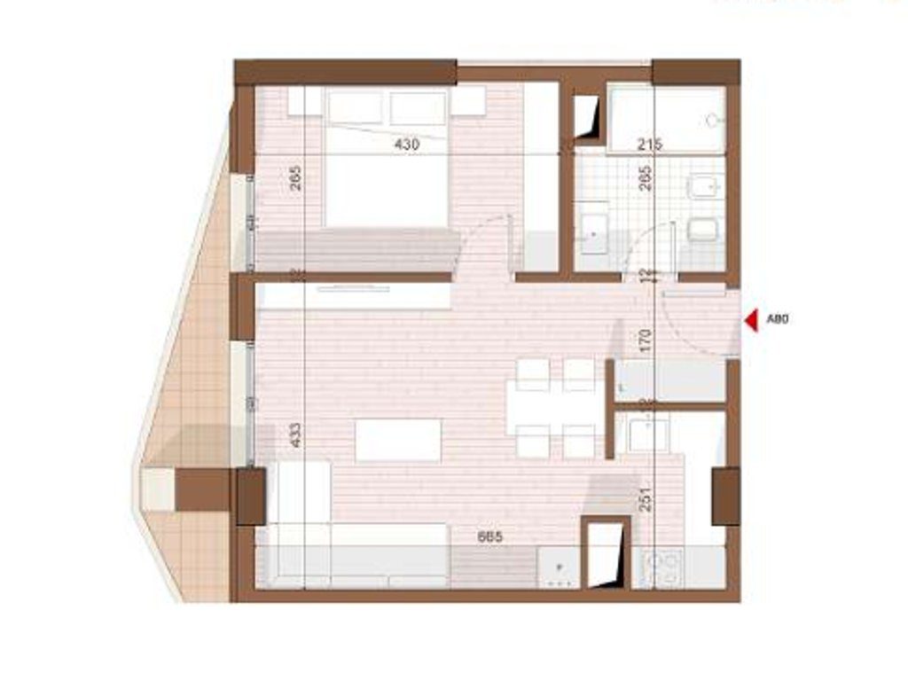 SHITET APARTAMENT 1+1 NE SHENGJIN