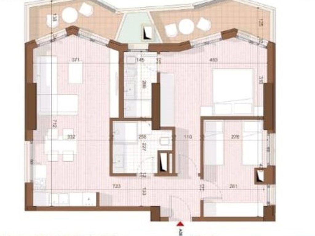 SHITET APARTAMENT 2+1+2+ VERANDE NE SHENGJIN